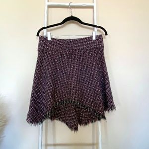 Star City Asymmetrical Raw Hem Skirt M